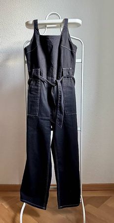 Jumpsuit Jeans, 100% cotton, Topshop, black, 36