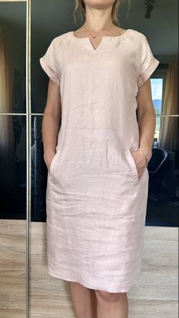 Robe été MANOR PURE LINEN taille 36/S rose neuf
