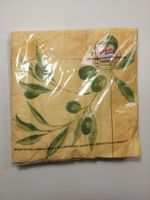 Neu! Serviette gross,19Stück, orig.VP, OlivenMotiv, Twint:Ja
