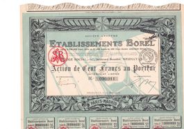 Aktien/Action Etablissements Borel 25.03 1918
