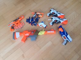 Nerf Waffen-Set 6 Stk. inkl. Munition - Perfekt für Draus...