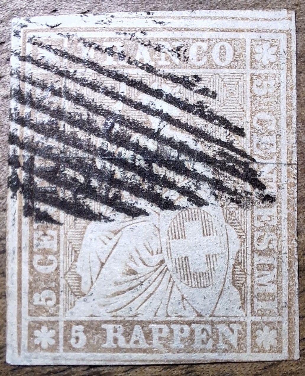 Alle Briefmarken: Strubel 22F / 22B1m.a mit Gr. ATTEST Kat. 1400.- – Gebraucht aus Balgach von SIMEON27