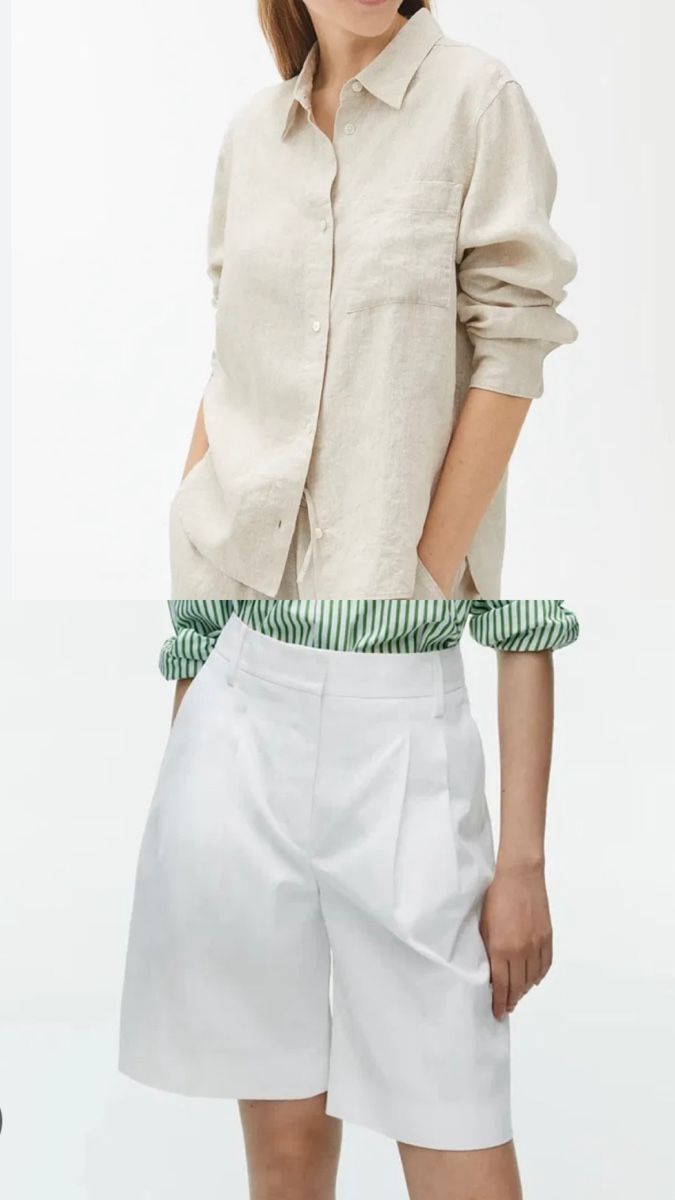 Lotti di vestiti: Arket Tailored Shorts + Linen Shirt – Nuovo (secondo la descrizione) da Wolfhausen venduto da leaze