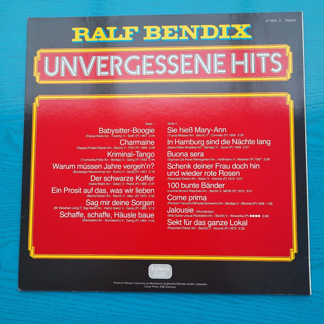 Dischi in vinile: Ralf Bendix- Unvergessene HIts – Usato da SCHÜBELBACH venduto da CoKaHa 1