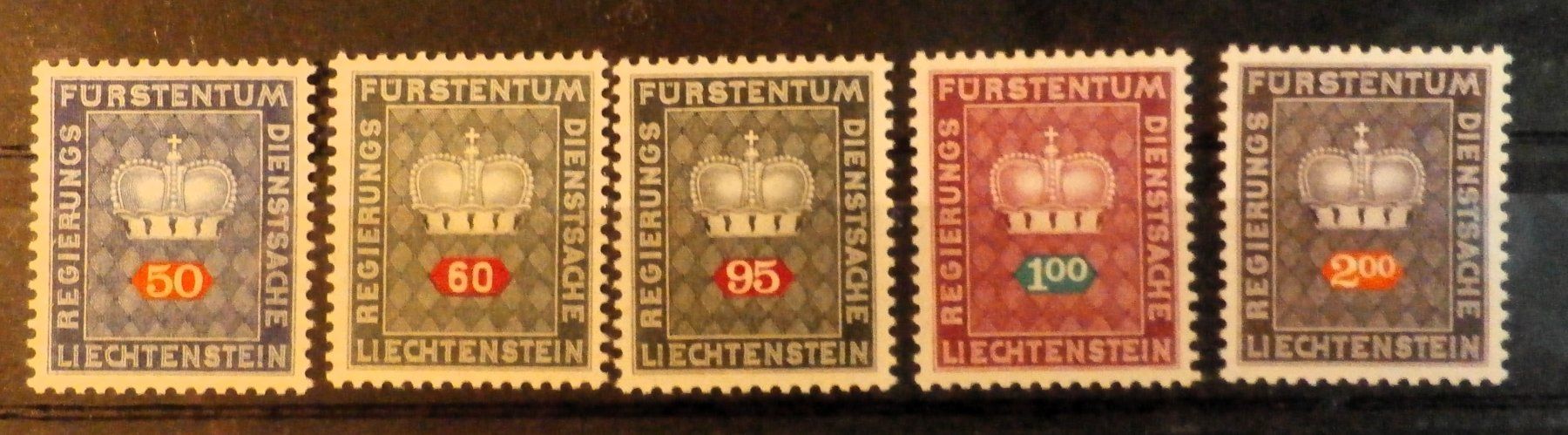 Tutti i francobolli: FL Dienstmarken 1950 /68/69 – Nuovo (secondo la descrizione) da Kehrsatz venduto da Bernherb2