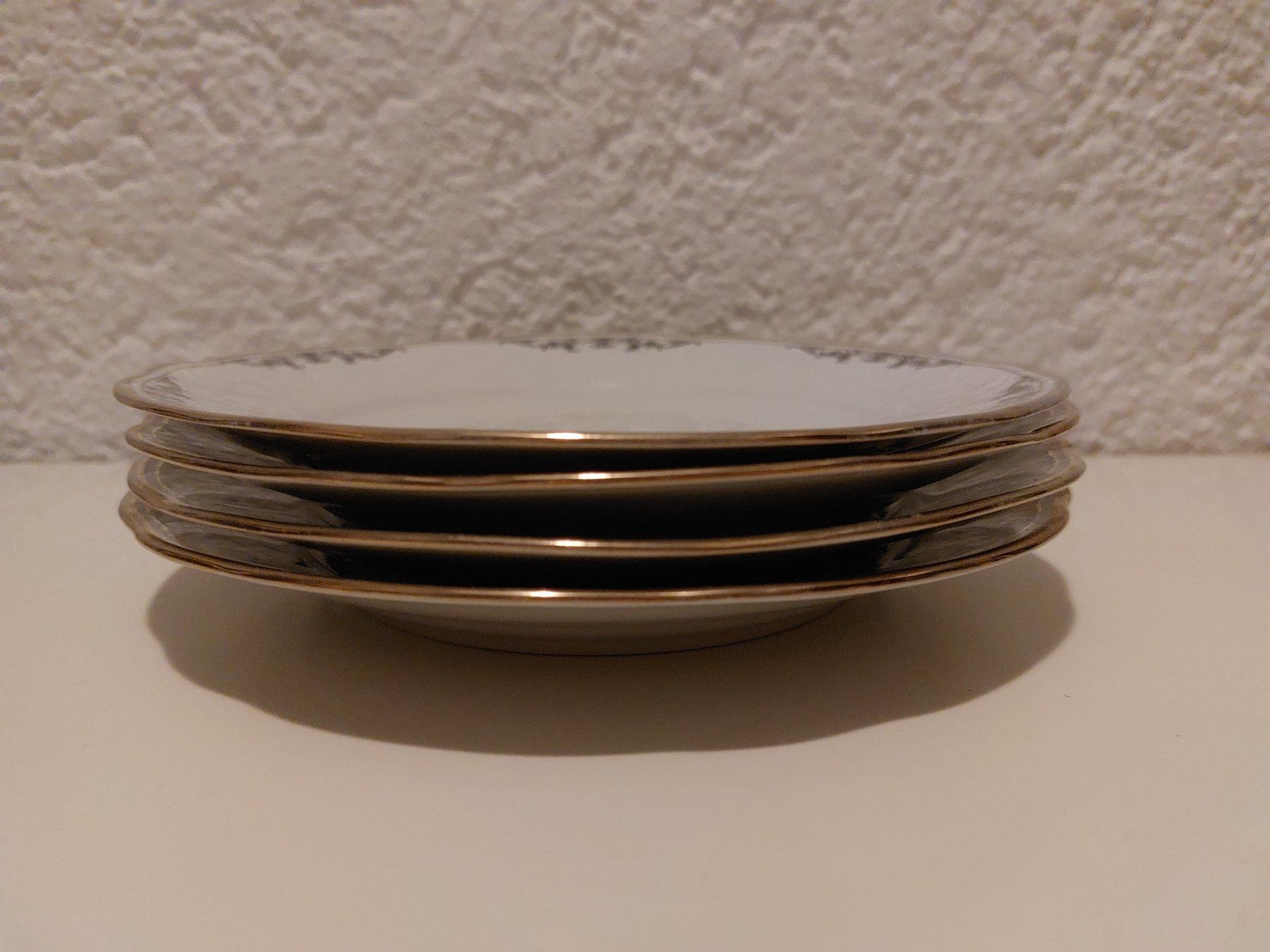 Winterling Piatti: 4 elegante Winterling Bavaria Dessertteller mit Goldrand – Usato da Horgen venduto da Angel0010 3