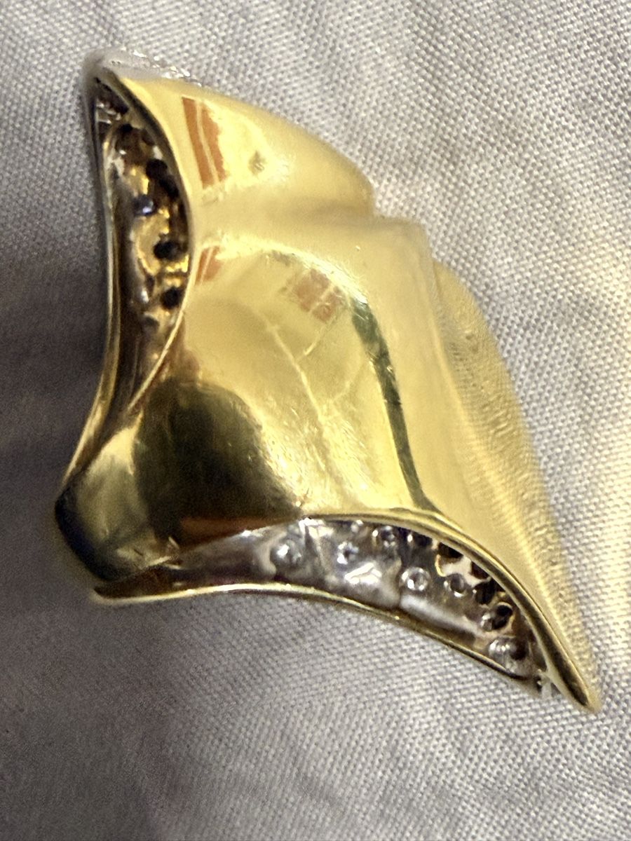 Bagues: GoldRing 18k mit weis Stein – D'occasion à Oberhof par RealStone 4