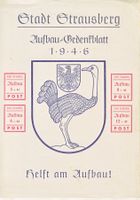 STADT STRAUSBERG bloc sans gomme 1946