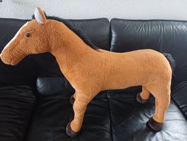 Grosses Stehpferd braun ca. 60 cm gross für Kinder
