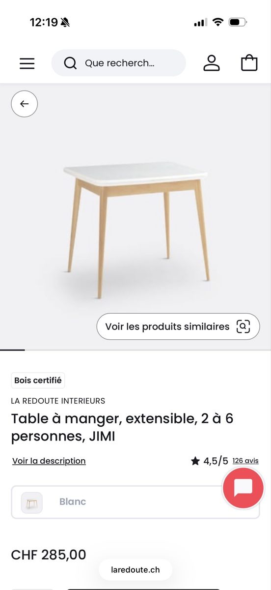 La Redoute Tischset: Table blanche + 2 chaises beige – Gebraucht aus La Tour-de-Trême von ima_9lmv 7