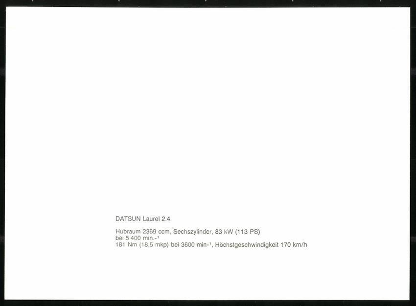 Fotografie & Manifesti: Fotografie Auto Datsun Laurel 2,4, Stufe – Usato da Berlin venduto da bartko-reher 1