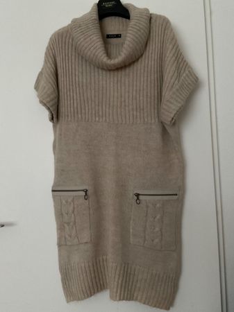 VILA Strickkleid mit Wolle und Mohair Gr S beige Neuwertig