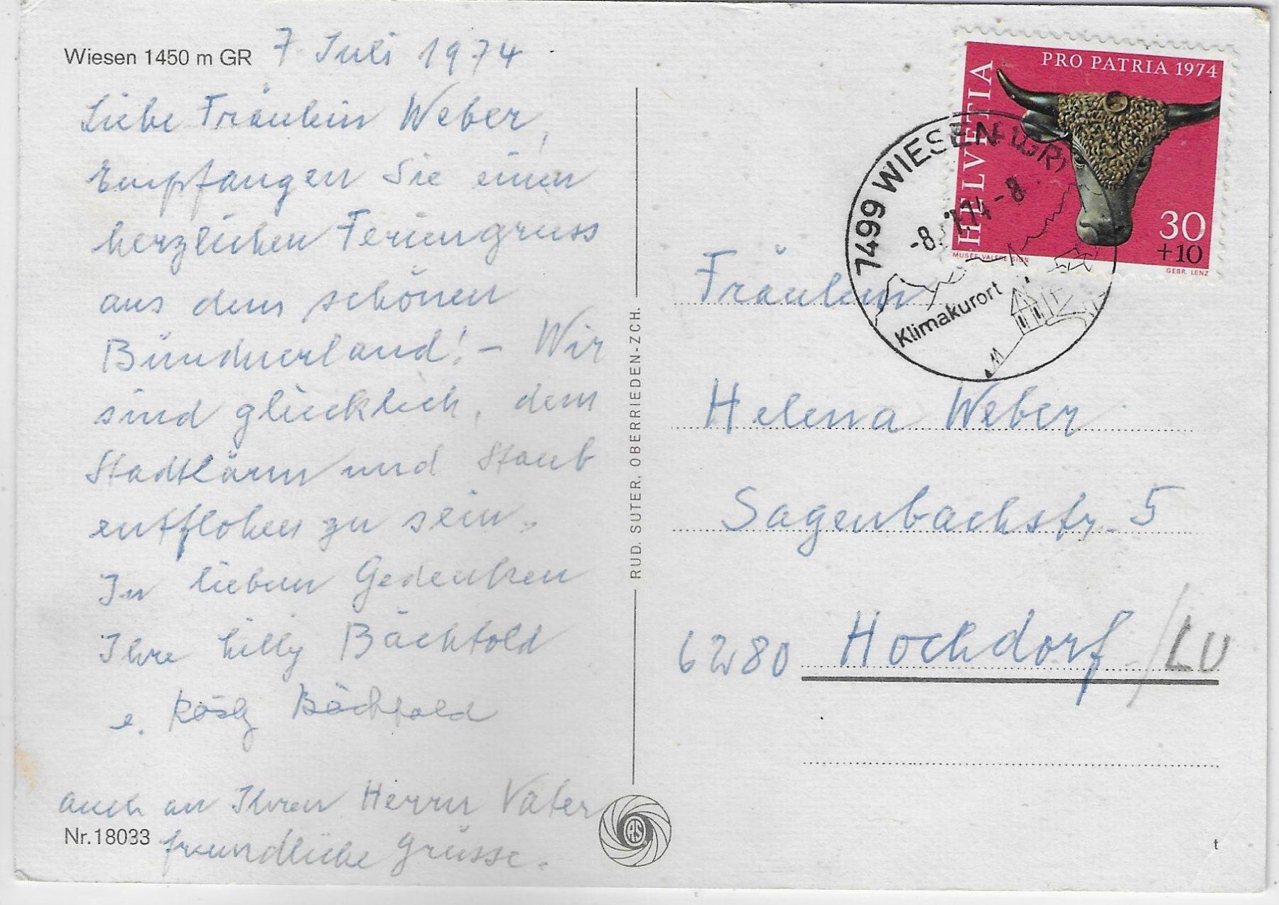 Cartes postales: Wiesen GR - Multiview – D'occasion à Ettingen par Kartenplanet 1