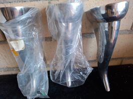 3 x Wandhalter für Kerzen oder Blumen. Aluguss. neuwertig