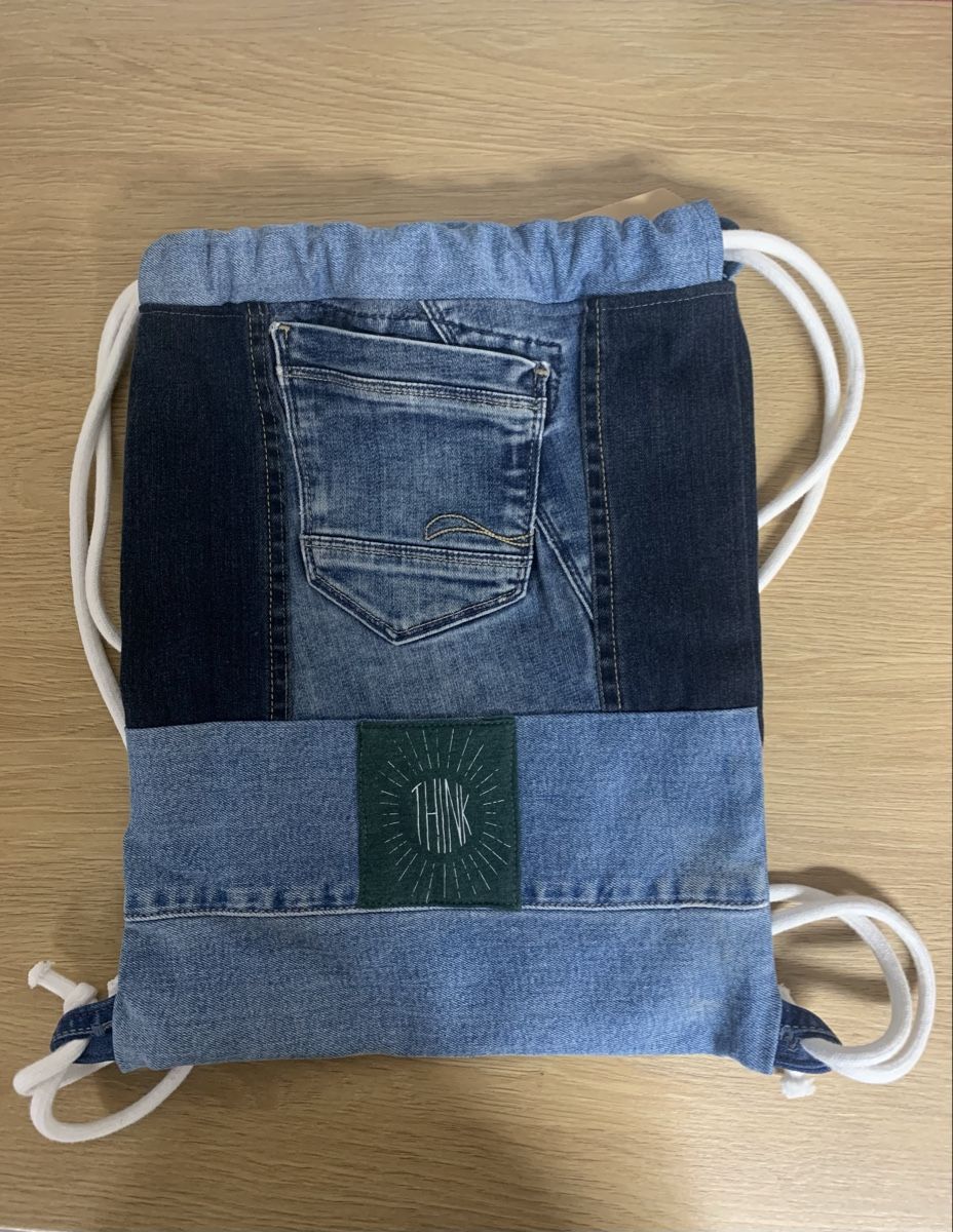 Borse: Upcycling Turnbeutel geschneidert Jeans Rucksack, Kitchener – Nuovo (secondo la descrizione) da Aarau venduto da REVIVI 4