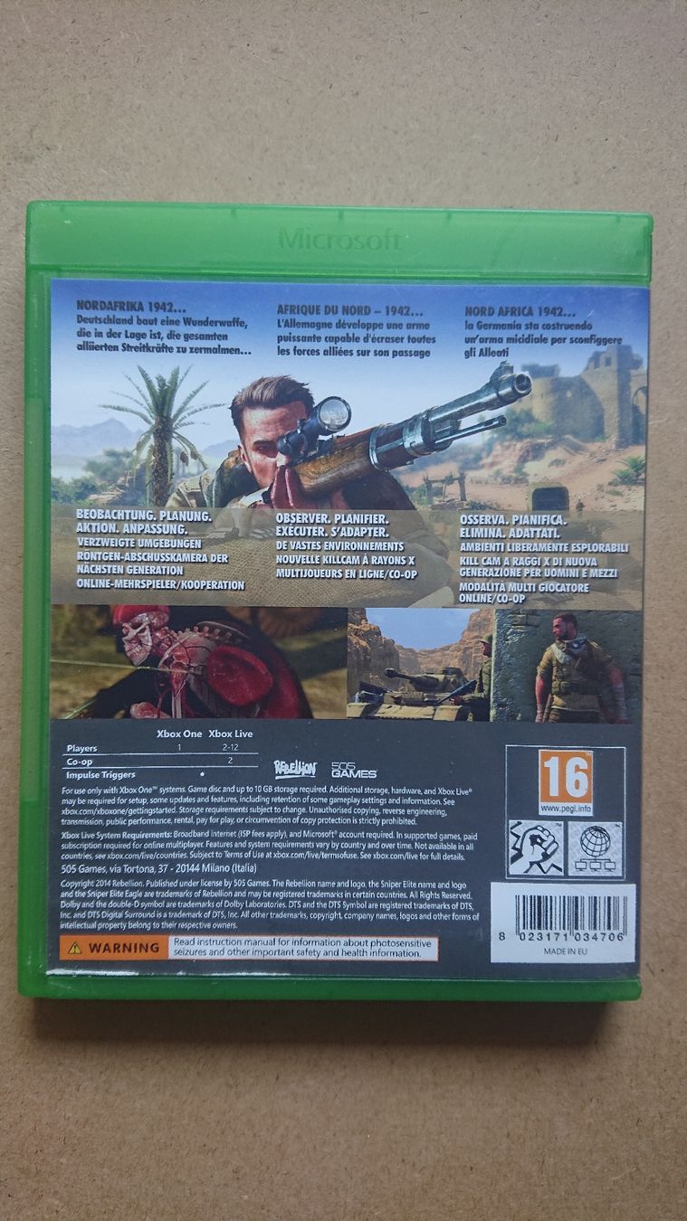 Giochi: Sniper Elite III Afrika - Xbox One -  – Usato da Chur venduto da FreakofRarity 1