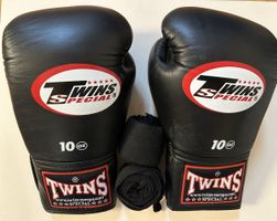 Boxhandschuhe schwarz Leder 