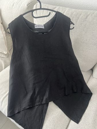 Designer Damen Top Leinen schwarz guter Zustand