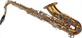 Tenor Saxophon in Gold + Chrom mit Koffer, Mundstück + Blätt