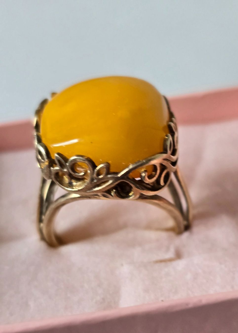 Anelli: Jugendstil Ring, 925 vergoldet, Bakelit od Bernstein – Usato da Rheinau venduto da MakalekaAloha 4