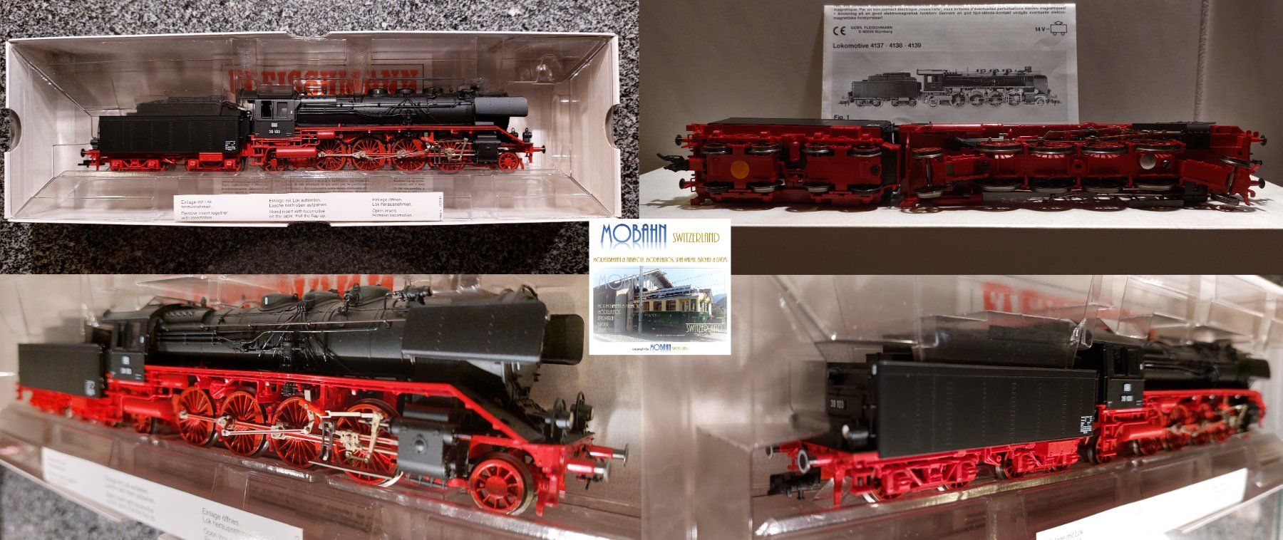 Fleischmann Trains électriques: Fleischmann 4138 K - Schlepptenderdampflok BR 39 103 der DB – Neuf (Voir description) à Rotkreuz par MOBAHN-1zu87 3
