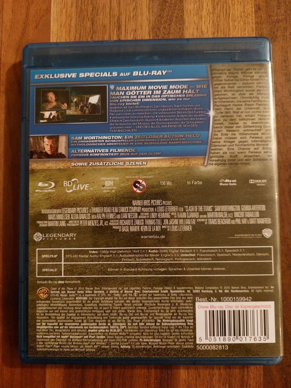Tutti i DVDs: Blu Ray - Kampf der Titanen – Usato da Rheinfelden venduto da FilmAuktion 1