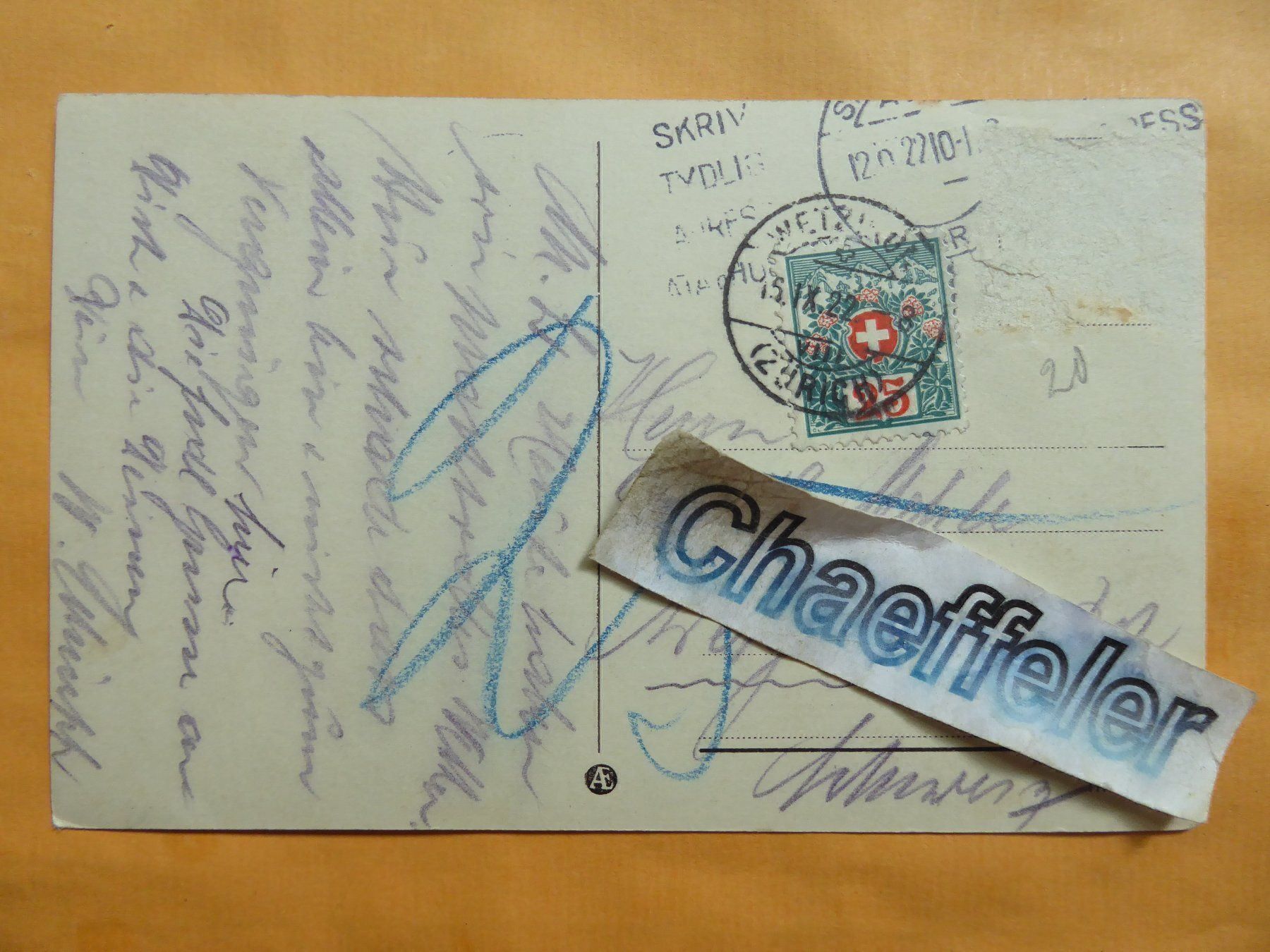 Cartoline postali: 1922 Stockholm Strandvägen – Usato da Zürich venduto da Chaeffeler 1