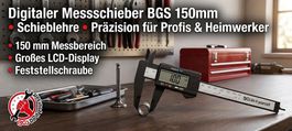 Digitaler Messschieber BGS 150mm Schieblehre