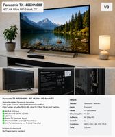 Panasonic TX-40DXN688-40" 4K Ultra HD Smart TV