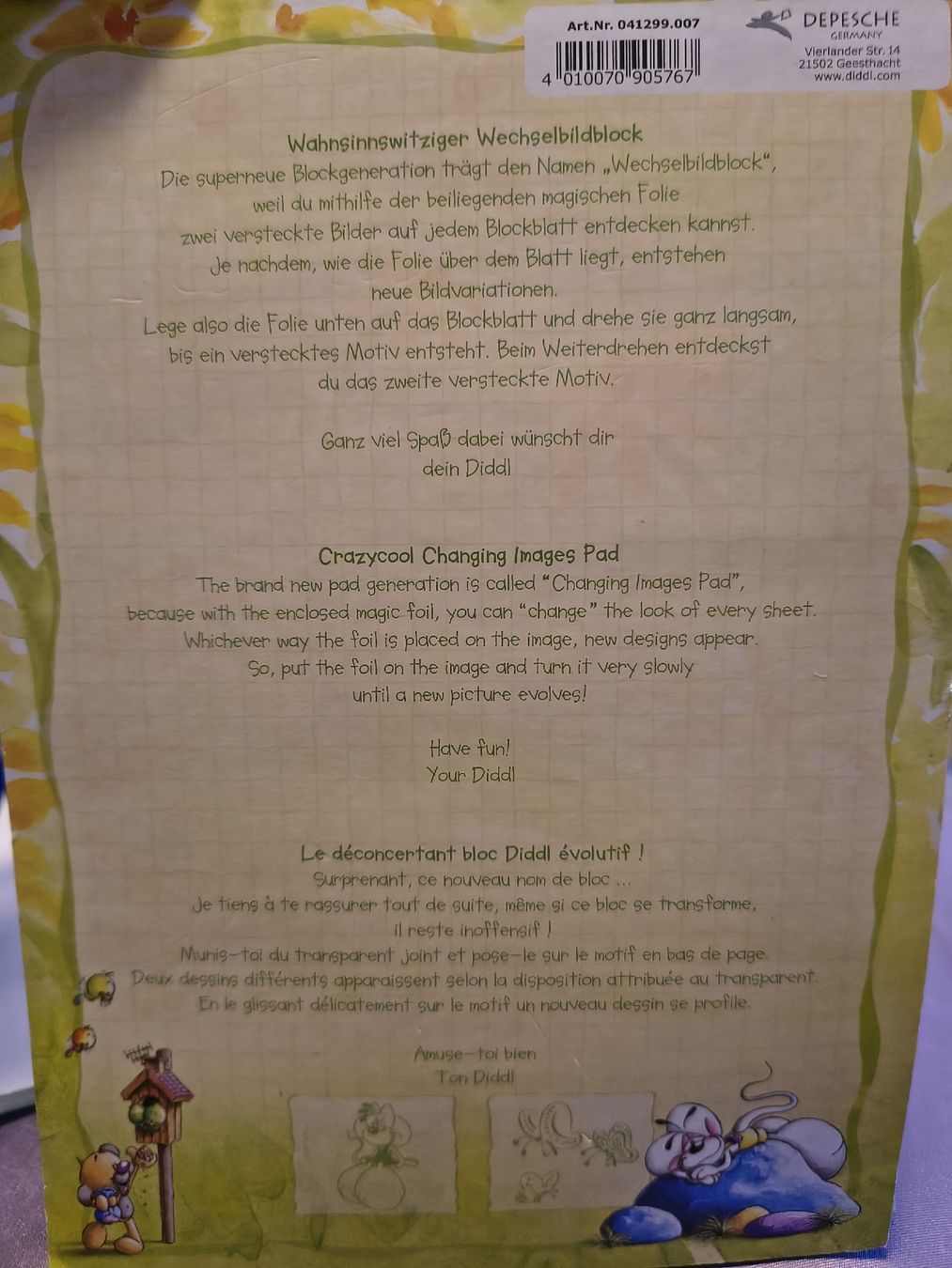 Blocs de correspondance: Alter Diddl Block mit magischer Folie – D'occasion à Zürich par Land.Ei 4