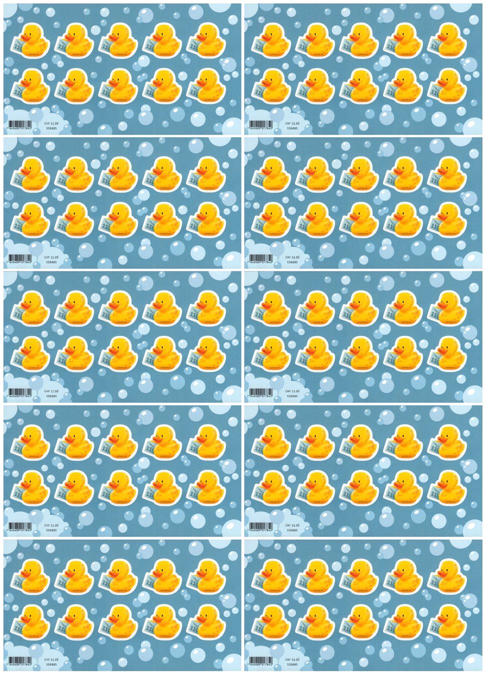 Alle Briefmarken: 10 Bogen Gummiente** 2023 - originalverpackt – Neu (gemäss Beschreibung) aus Dottikon von haeusibuh5