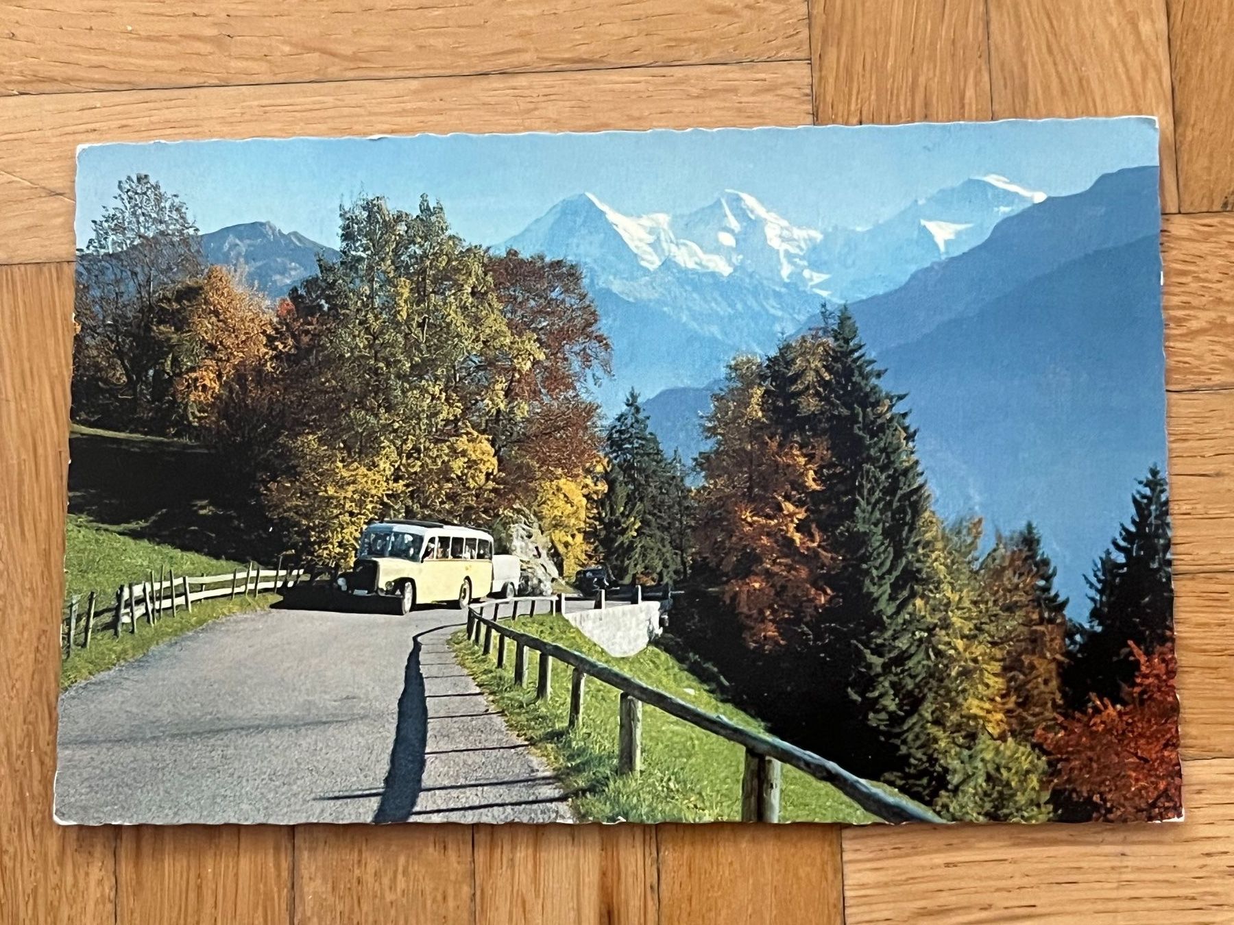 Cartoline postali: Postauto 1959, Blattenberg – Usato da Romanshorn venduto da luxcollect