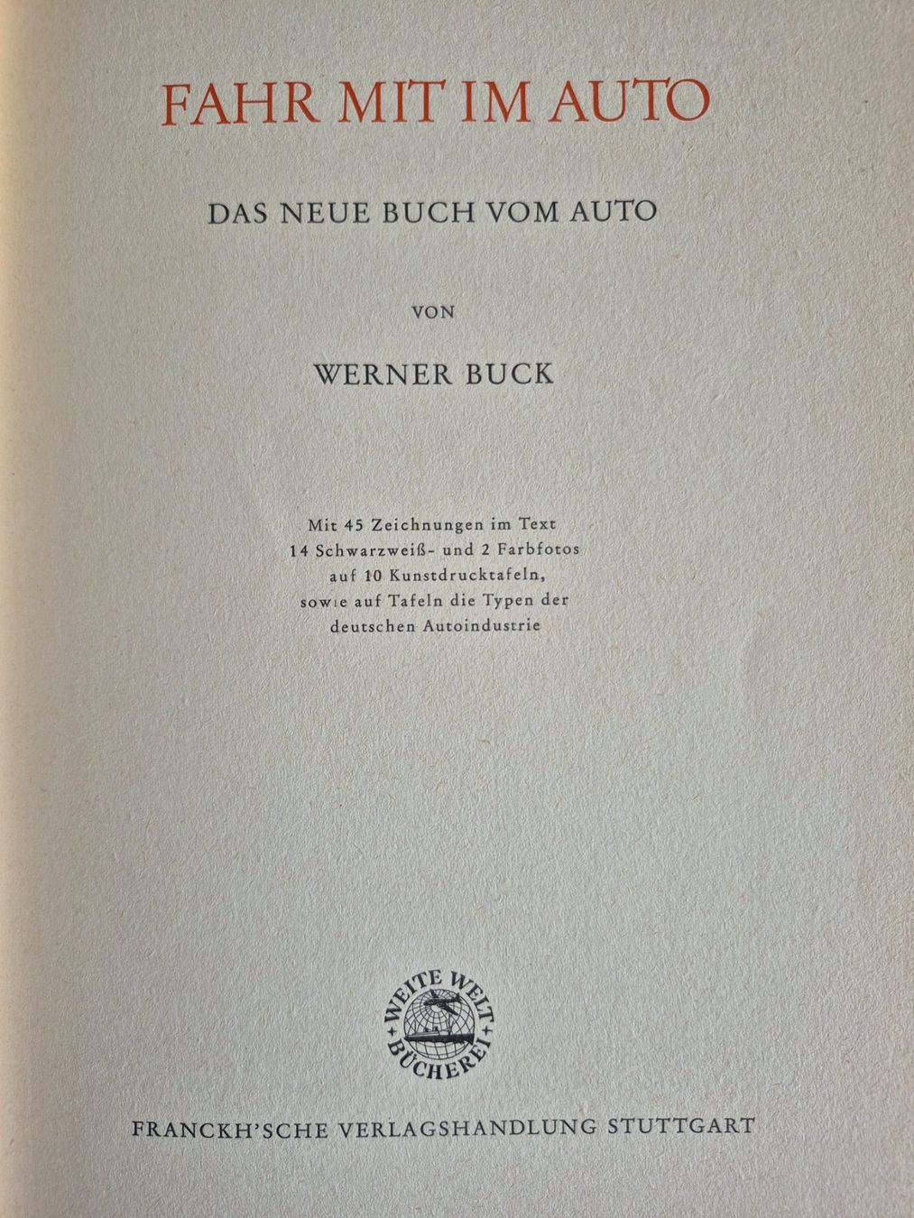 Livres: Fahr mit dem Auto – D'occasion à Balsthal par Jamamoegg 1