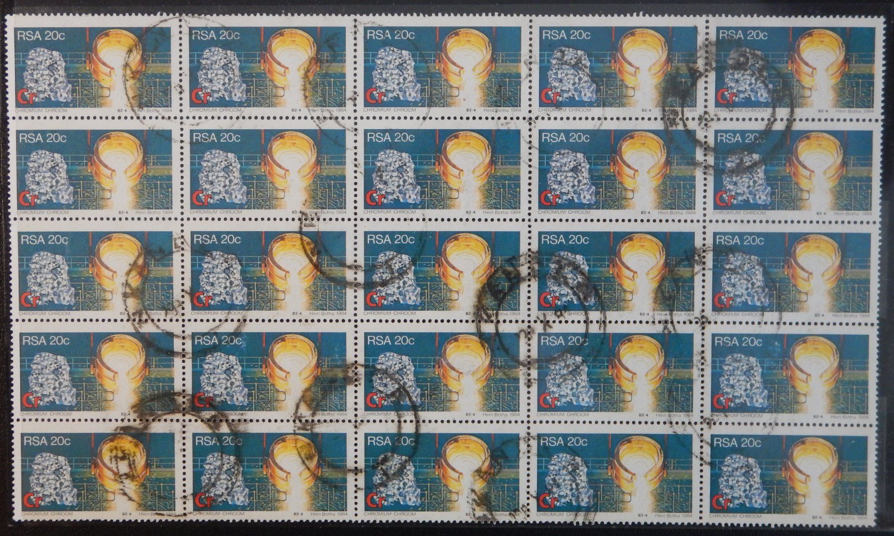 Tutti i francobolli: RSA Kat. 648 gest. 1984 Grossblock – Usato da Zürich venduto da Muehlekauf