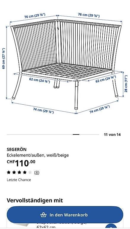 Liegen & Liegestühle: Ikea Segerön Lounge zu verkaufen  – Gebraucht aus Aarau von Augusta14 2