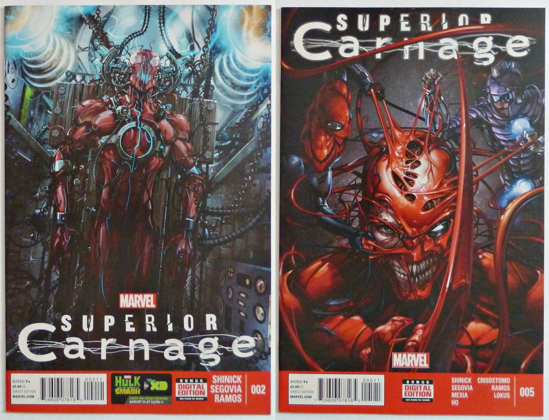 Fumetti: SUPERIOR CARNAGE #2 & 5 WITH SUPERIOR SPIDER-MAN MARVEL 2013 – Usato da Lugano venduto da YouWantUS