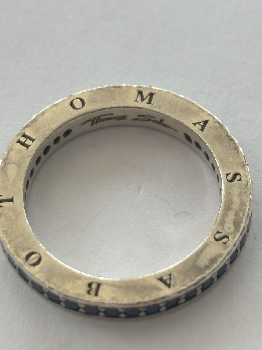 Thomas Sabo Anelli: Thomas Sabo Ring mit schwarzen Steinen Silber925 – Usato da Langnau am Albis venduto da flusspflege 4