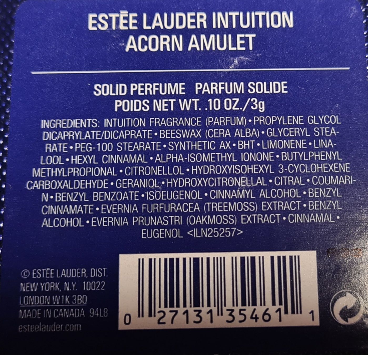Estée Lauder Profumi & Eau de Toilette: Estée Lauder INTUITION ACORN AMULET – Usato da Steinmaur venduto da TobiasKern 5