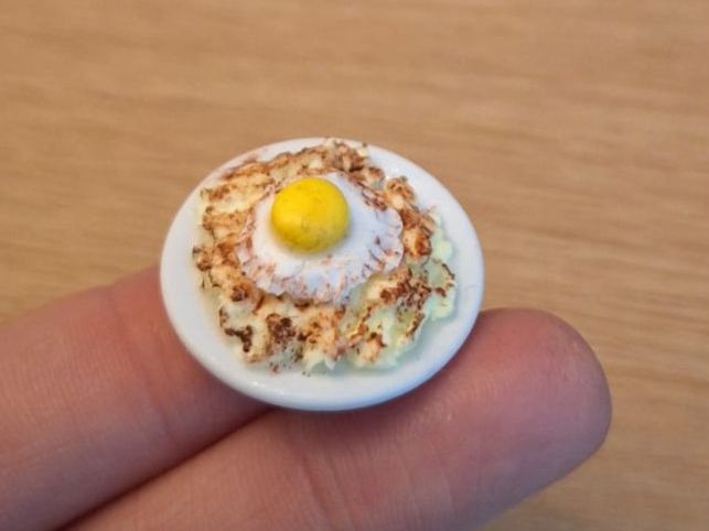 Case e mobili per bambole: Rösti mit Spiegelei, Handgemacht – Nuovo (secondo la descrizione) da Zürich venduto da HandmadeTinyFood 3