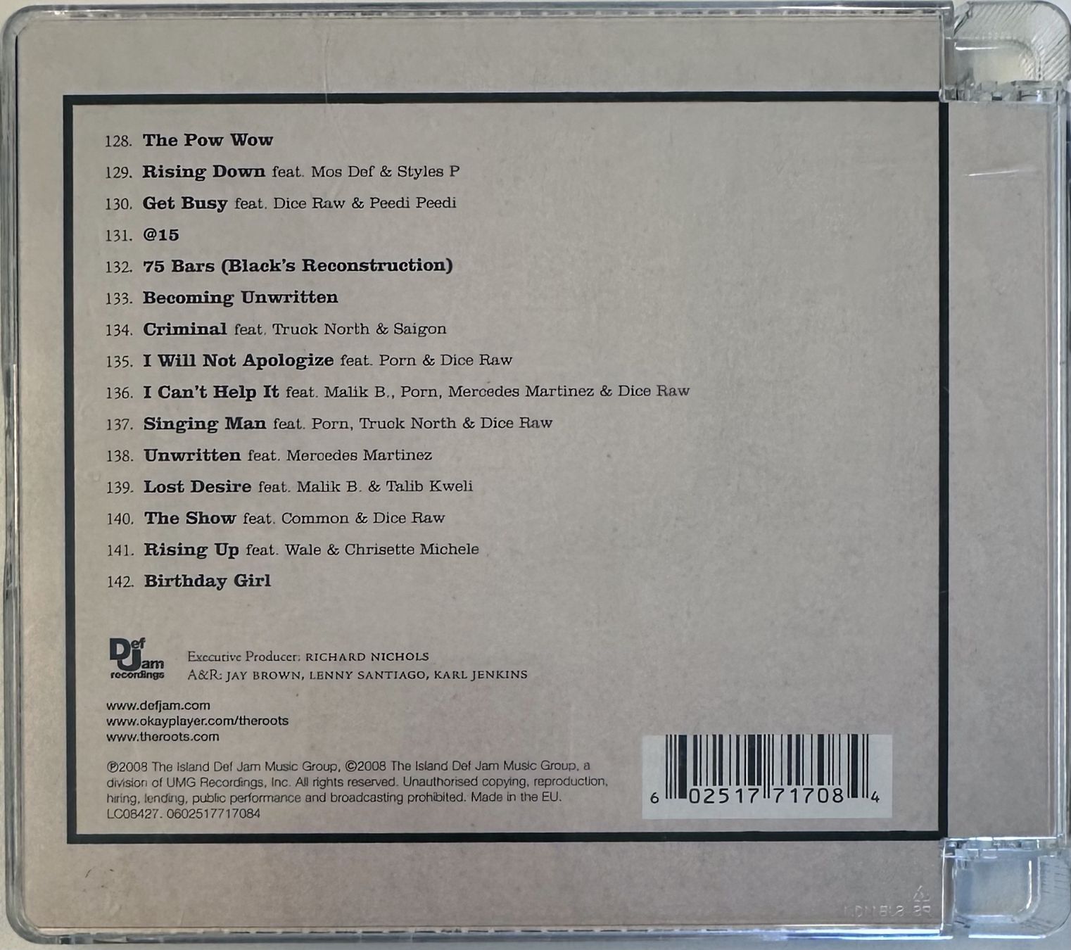 CD: The Roots – Rising Down – Usato da Martigny venduto da jereq 1