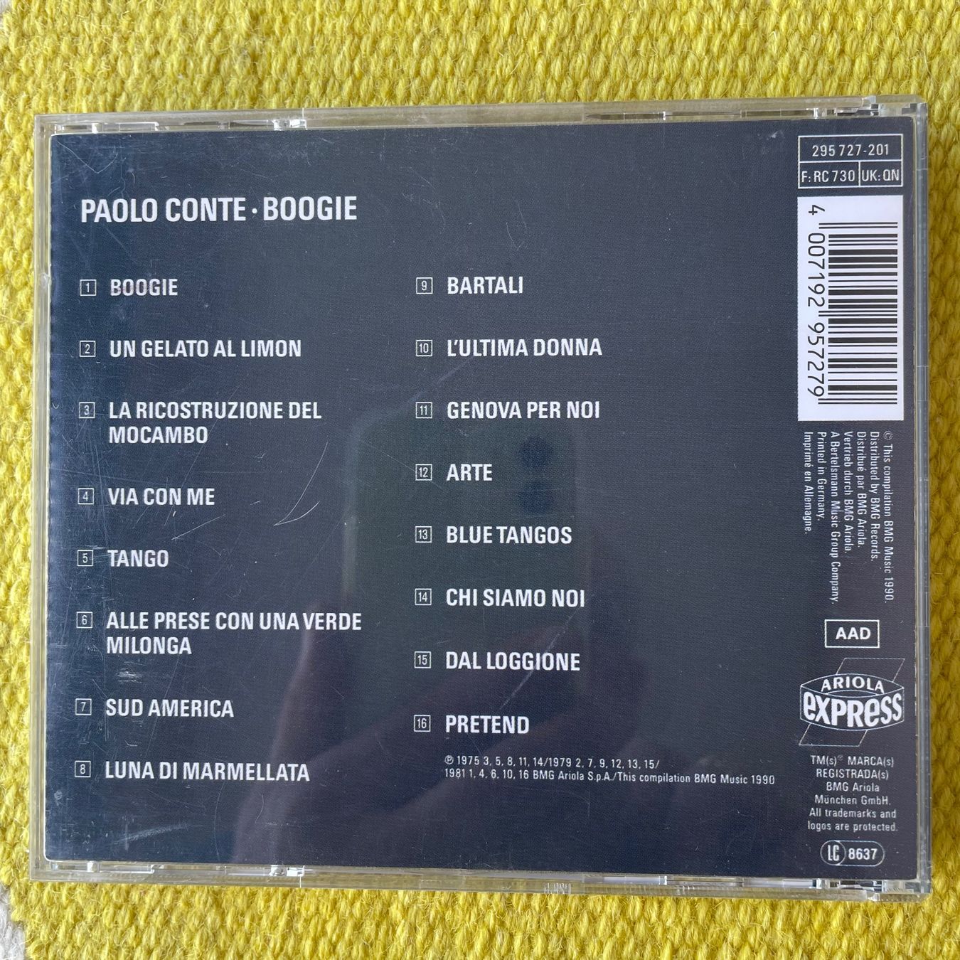 CD: PAOLO CONTE-BOOGIE – Usato da Rorschacherberg venduto da CD-Roli 1