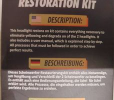 Headlight Restoration Kit 