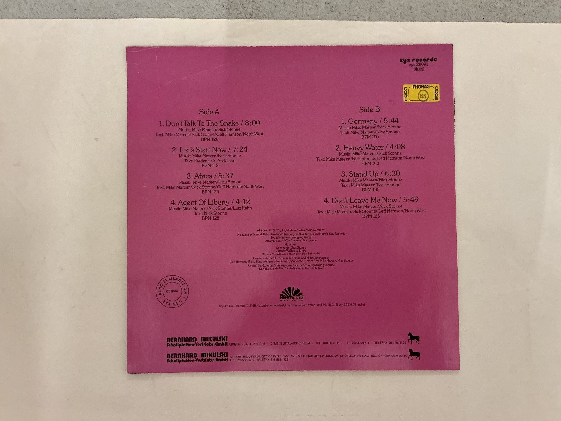 Dischi in vinile: Mike Mareen LP -  Let's Start Now – Usato da Winterthur venduto da Tumko-Vinyl 1