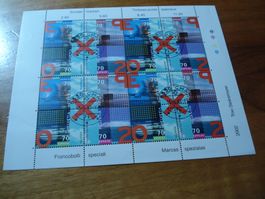 Schweiz Kleinbogen Z-Druck Exoi'02, o Cham