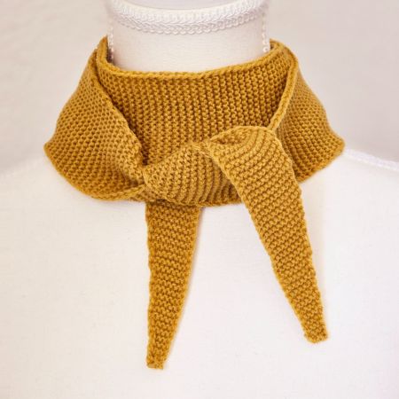 NEW Handknit Sophie Scarf, Mustard Yellow Handgestrickt Tuch