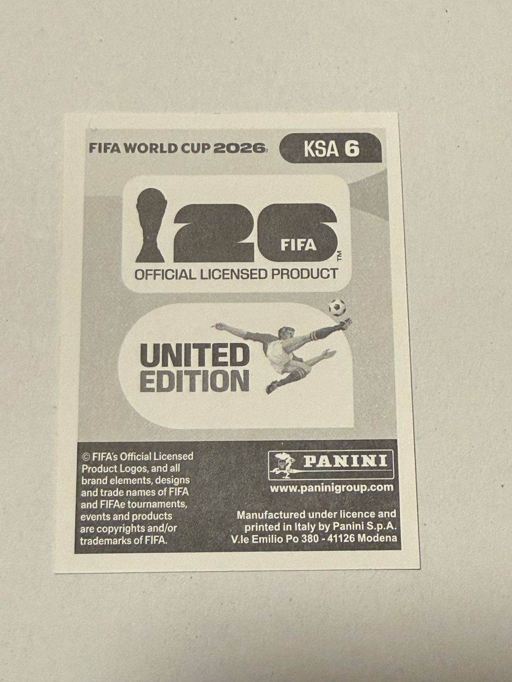 Panini Carte collezionabili: Thikri KSA6 - Panini CH Edition WM 2026 – Nuovo (secondo la descrizione) da Grenchen venduto da nicus_aveiro 1
