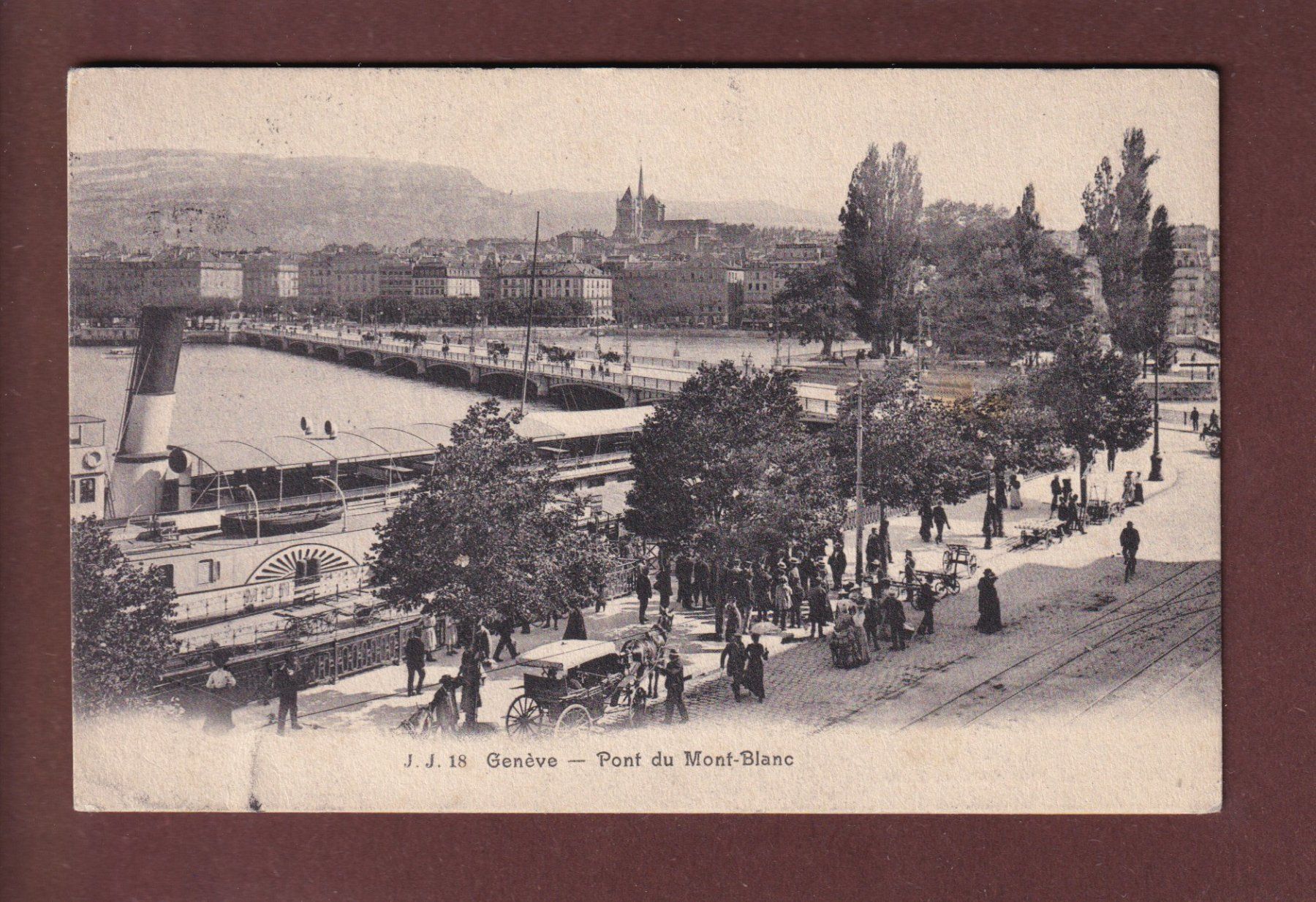 Cartoline postali: GENEVE - Bateau - Attelage - 1910 – Usato da Pully venduto da nicecards