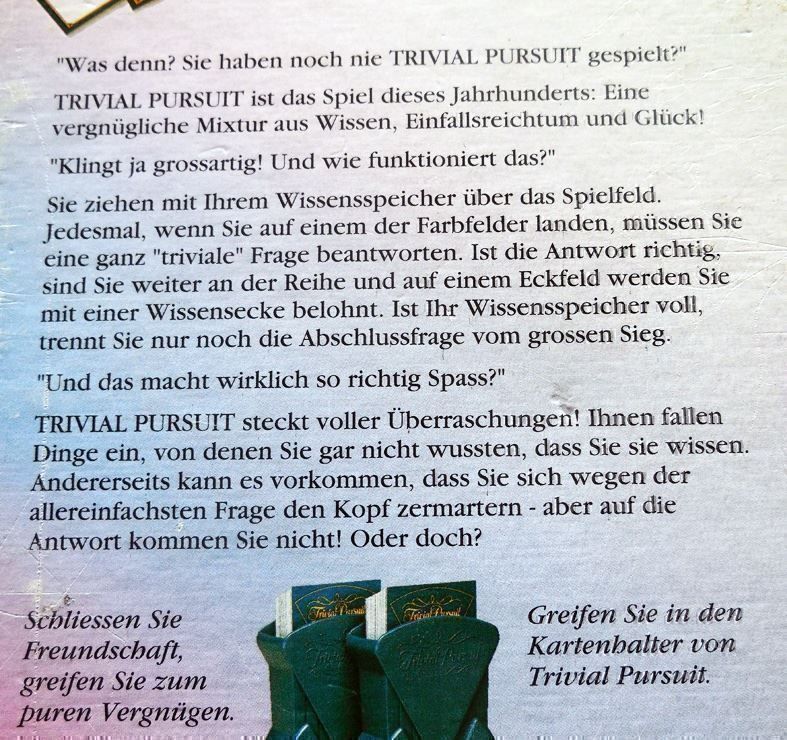Giochi: Trivial Pursuit - Genius Edition 1995 – Nuovo e nell'imballaggio originale da Pura venduto da Puraaner 4