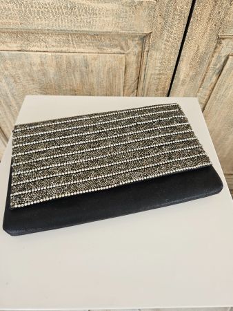 ❤️ NEUE Satin Clutch ❤️Crossbody Tasche mit Strass ❤️NP 75