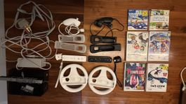 Nintendo Wii Konsole schwarz mit Zubehör und Spielen